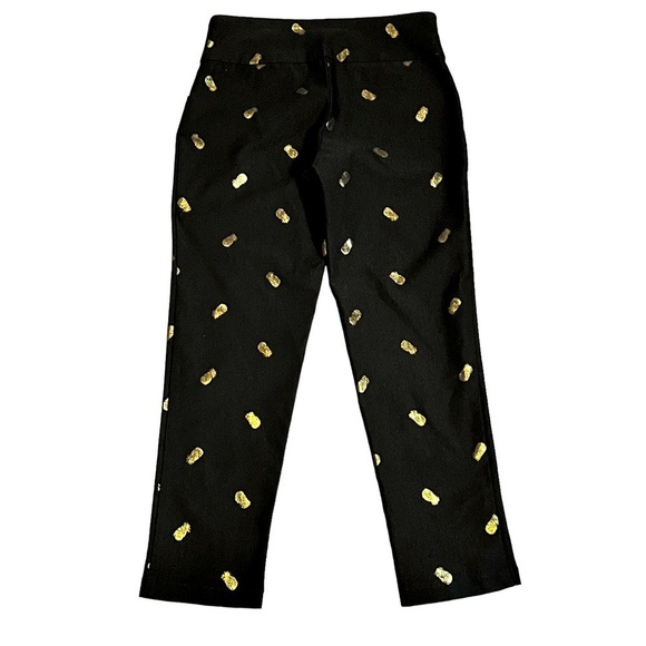 Versona Pull On Pineapple Print Stretch Pants Womens Size 0 Tropical Fruit - Picture 1 of 5